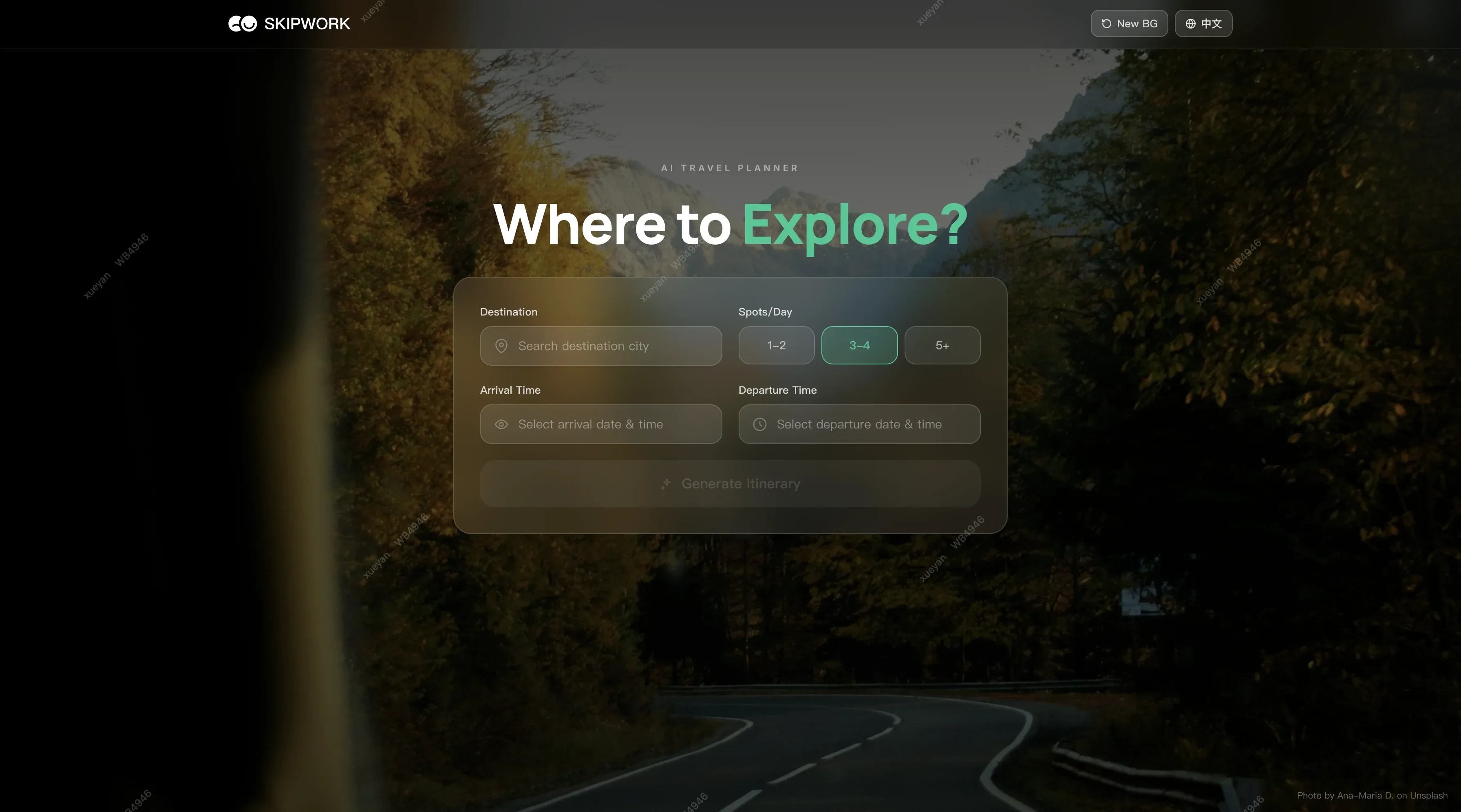 Skipwork — AI Travel Itinerary — 1